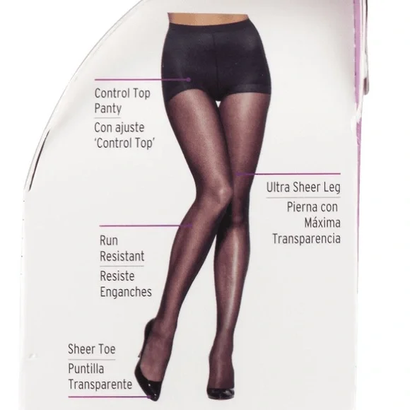 L'eggs Women’s Silken Mist Control Top Pantyhose – Sheer Leg & Toe, 2-Pack With Wicking Cool Comfort Technology